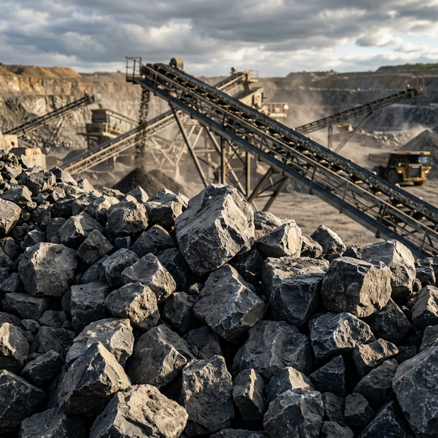 Kırma bazalt taşı stok sahası ve maden tesisleri